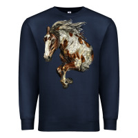 Navy Mustang Horse Premium Sweatshirt - LillyAllenDesigns