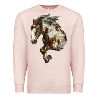 Pale Pink Mustang Horse Premium Sweatshirt - LillyAllenDesigns