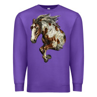 Purple Mustang Horse Premium Sweatshirt - LillyAllenDesigns