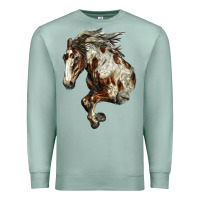 Seafoam Mustang Horse Premium Sweatshirt - LillyAllenDesigns