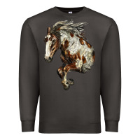 Smoke Mustang Horse Premium Sweatshirt - LillyAllenDesigns