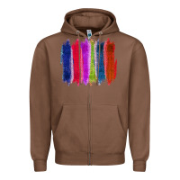 Chestnut Colored Jute Brush Strokes Zipper Hoodie - Bettercallsaul