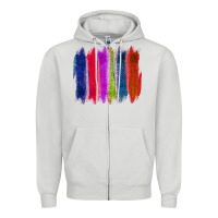 Dove Grey Colored Jute Brush Strokes Zipper Hoodie - Bettercallsaul