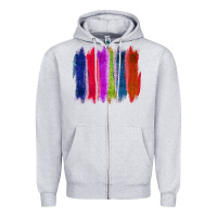 Heather Grey Colored Jute Brush Strokes Zipper Hoodie - Bettercallsaul