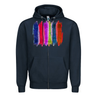 Navy Colored Jute Brush Strokes Zipper Hoodie - Bettercallsaul
