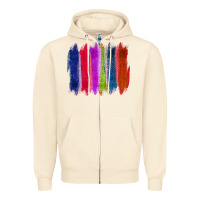 Sandshell Colored Jute Brush Strokes Zipper Hoodie - Bettercallsaul
