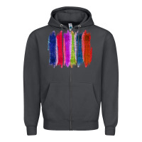 Smoke Colored Jute Brush Strokes Zipper Hoodie - Bettercallsaul