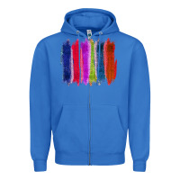 True Royal Colored Jute Brush Strokes Zipper Hoodie - Bettercallsaul