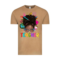 Vintage Camel teacher afro messy bun Vintage Tee - texasbilliewilder