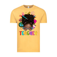 Vintage Mustard teacher afro messy bun Vintage Tee - texasbilliewilder