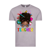Vintage Zinc teacher afro messy bun Vintage Tee - texasbilliewilder