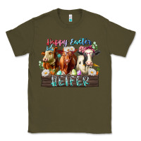 Army Green happy easter heifer Classic Tee - RacoonDesign