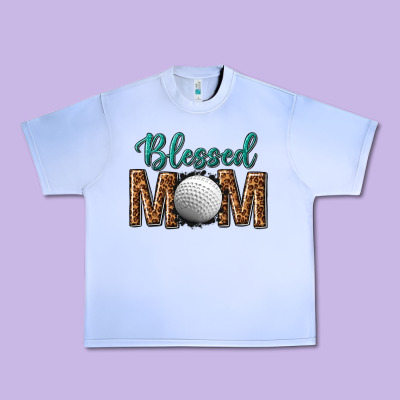 Western Blessed Mom With Hockey Urban Heavy Tee Designed By Texasbilliewilder