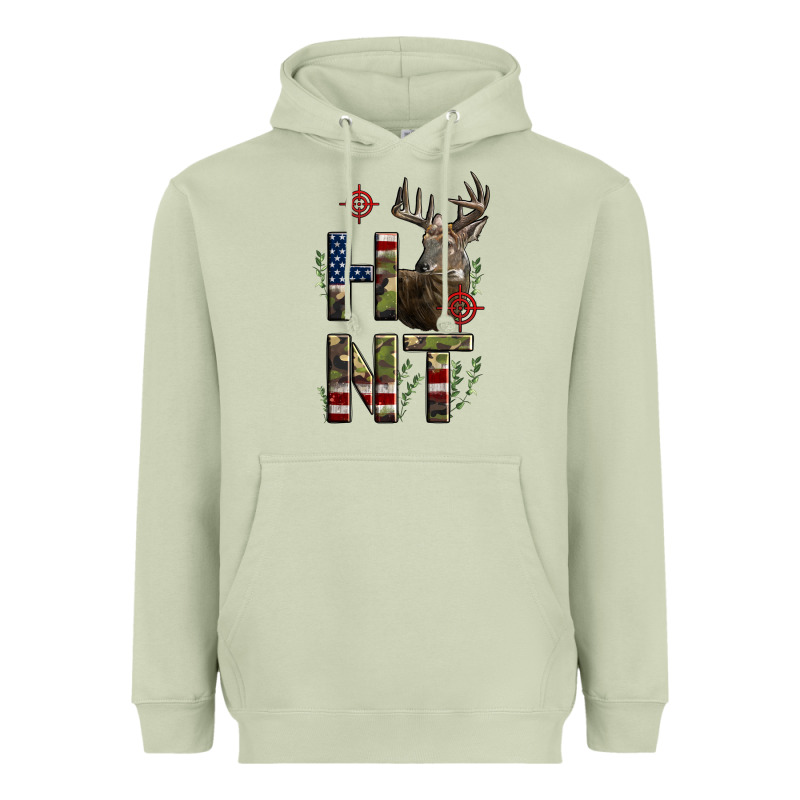 Deer Hunting Usa Flag Heavyweight Hoodie by LillyAllenDesigns | Teevron
