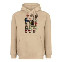 Mushroom Deer Hunting Usa Flag Heavyweight Hoodie - LillyAllenDesigns