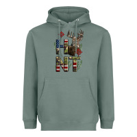 Sage Deer Hunting Usa Flag Heavyweight Hoodie - LillyAllenDesigns