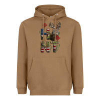 Toasted Coconut Deer Hunting Usa Flag Heavyweight Hoodie - LillyAllenDesigns