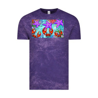 Cloud Purple crab and starfish  cup Vintage Tee - BarkalooDesign