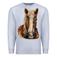 Heather Grey Belgian Horse Premium Sweatshirt - LillyAllenDesigns