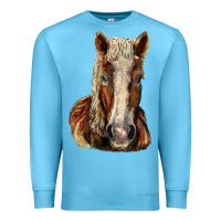 Ocean Blue Belgian Horse Premium Sweatshirt - LillyAllenDesigns