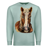 Seafoam Belgian Horse Premium Sweatshirt - LillyAllenDesigns