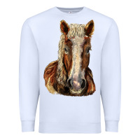 White Belgian Horse Premium Sweatshirt - LillyAllenDesigns