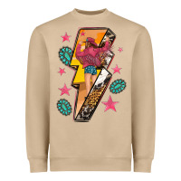 Cowgirl With Lightning Bolt Heavyweight Sweatshirt | Teevron