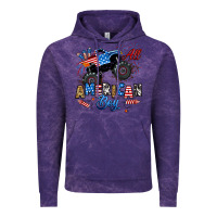 Cloud Purple fourth of july monster truck all american boy Vintage Hoodie - RanaPortraitStore