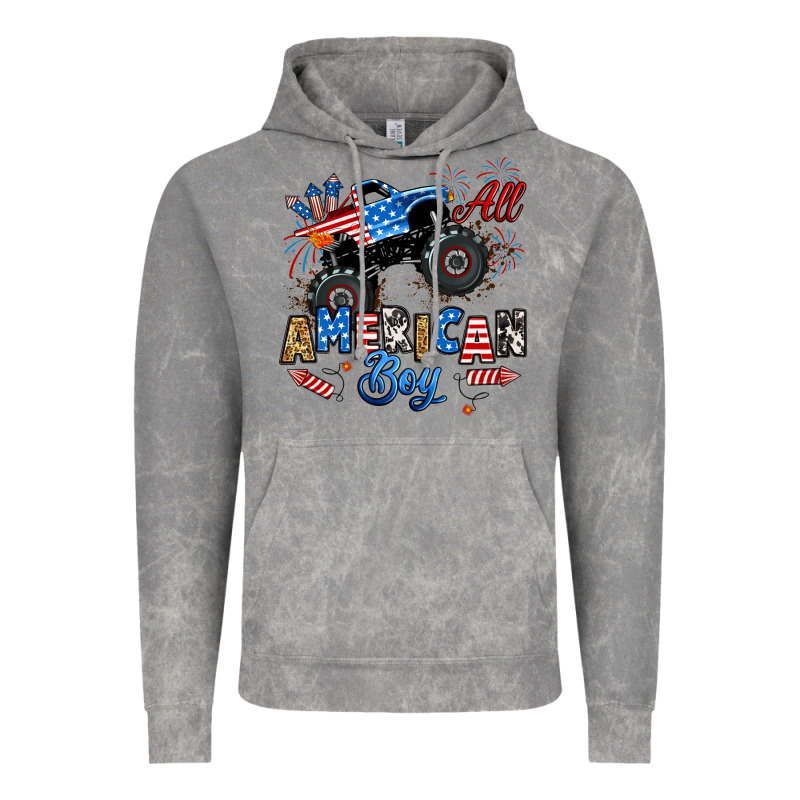 Fourth Of July Monster Truck All American Boy Vintage Hoodie by RanaPortraitStore | Teevron