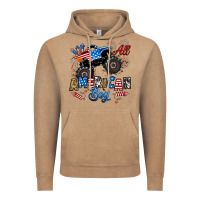 Vintage Coffee fourth of july monster truck all american boy Vintage Hoodie - RanaPortraitStore