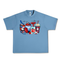Pebble Blue American nurse coffee cups Urban Heavy Tee - Zillion Design Studio