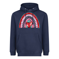 Navy valentine's day rainbow Heavyweight Hoodie - BarkalooDesign