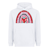 White valentine's day rainbow Heavyweight Hoodie - BarkalooDesign