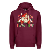 Burgundy i saw that Premium Hoodie - MaliasSmallBusiness