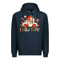 Navy i saw that Premium Hoodie - MaliasSmallBusiness
