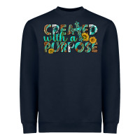 Navy created with a purpose Heavyweight Sweatshirt - texasbilliewilder
