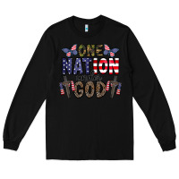 Black one nation under god Long Sleeve Tee - CowhideDigitalArt