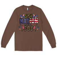 Chestnut one nation under god Long Sleeve Tee - CowhideDigitalArt