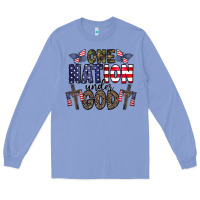 Colony Blue one nation under god Long Sleeve Tee - CowhideDigitalArt