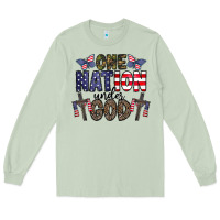 Matcha one nation under god Long Sleeve Tee - CowhideDigitalArt