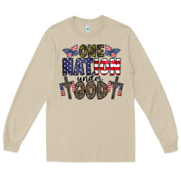 Mushroom one nation under god Long Sleeve Tee - CowhideDigitalArt