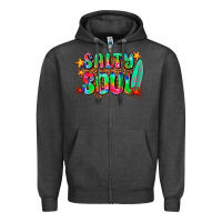 Charcoal Heather salty soul Zipper Hoodie - AdoDesignShop