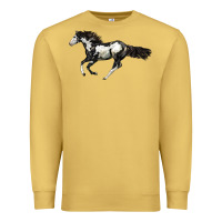 Antique Gold American Paint Horse Premium Sweatshirt - LillyAllenDesigns