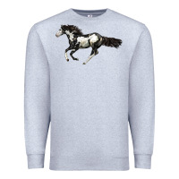 Heather Grey American Paint Horse Premium Sweatshirt - LillyAllenDesigns