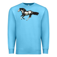 Ocean Blue American Paint Horse Premium Sweatshirt - LillyAllenDesigns