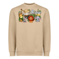 Mushroom cute baby safari animals coffee cups Heavyweight Sweatshirt - texasbilliewilder