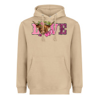 Mushroom valentine's day love highland cow Heavyweight Hoodie - BarkalooDesign