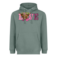 Sage valentine's day love highland cow Heavyweight Hoodie - BarkalooDesign