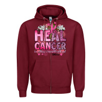 Burgundy heal cancer for nothing is impossible with god luk Zipper Hoodie - Artiststas