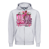 Heather Grey heal cancer for nothing is impossible with god luk Zipper Hoodie - Artiststas